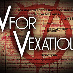 v for vexatious logo