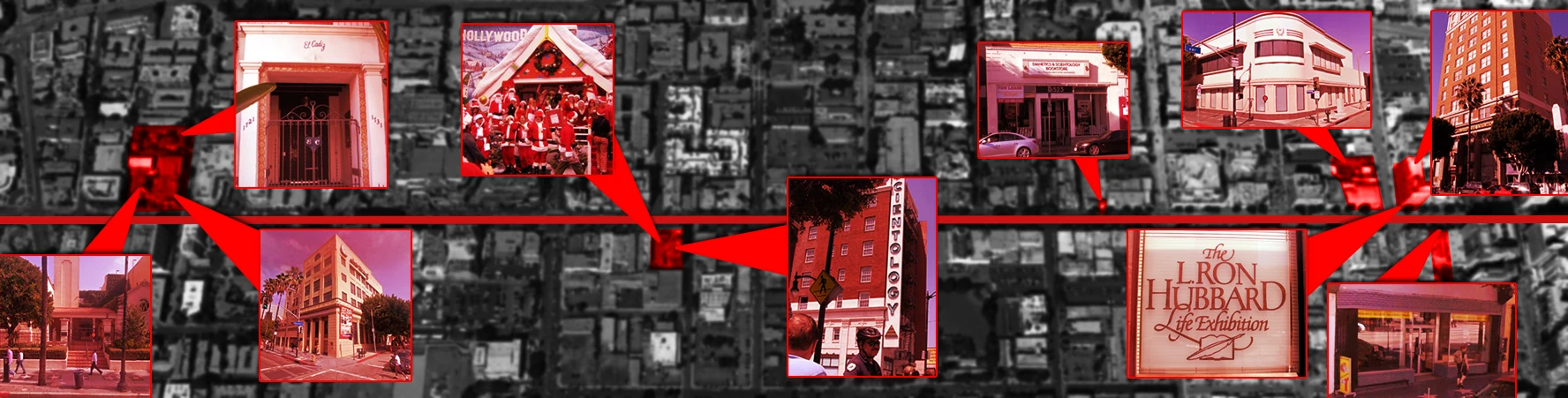 map of scientology hollywood boulevard properties