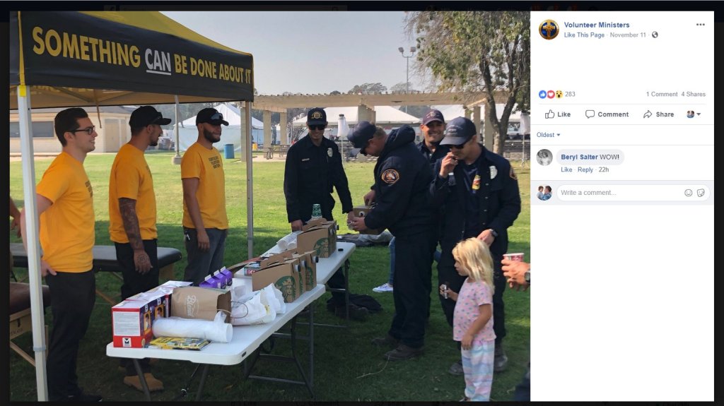 scientology volunteer ministers ca wildfire 2018