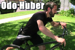 odo huber scientology bike guard thinks he is forrest gump