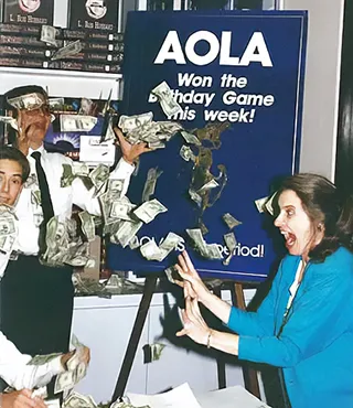 scientologists throw money in air