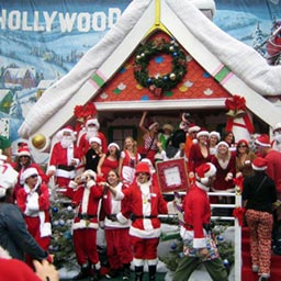 santas invade scientology winter wonderland hollywood
