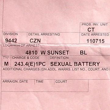 sexual battery arrest